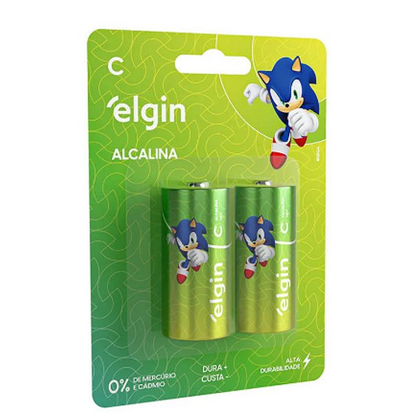 PILHA ALCALINA C BLISTER C/ 2 ELGIN