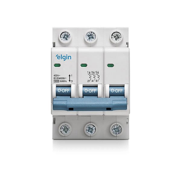 DISJUNTOR MINI 3 POLOS 70A ELGIN