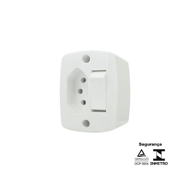 CJ INTER PARALELO 6A C/ TOMADA 2P+T 10A 250V BOX ILUMI