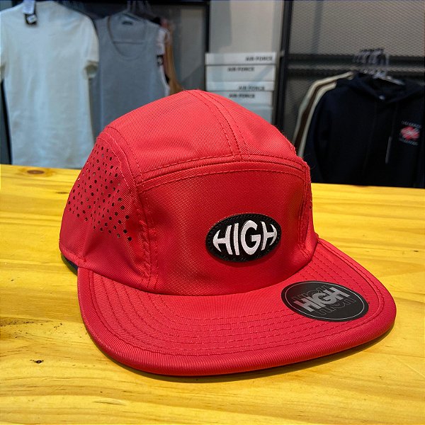 BONÉ FIVE PANEL HIGH RED
