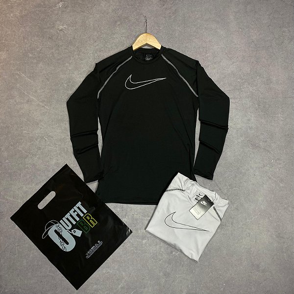 CAMISETA DE COMPRESSÃO DRI-FIT NIKE UV MANGA LONGA