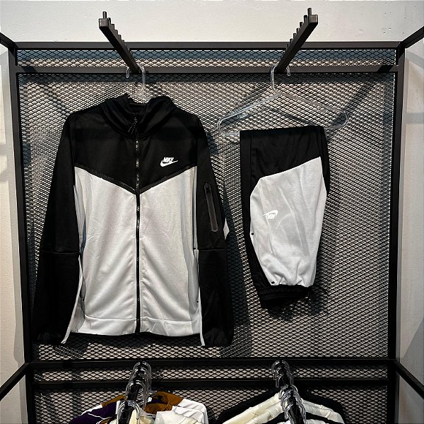KIT NIKE SPORTSWEAR TECH FLEECE BLACK & GRAY