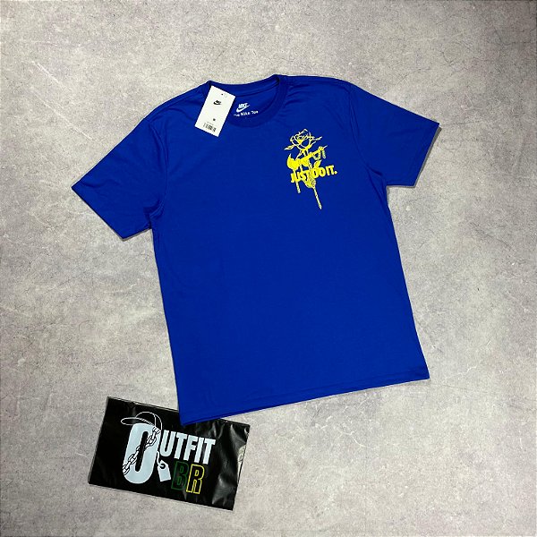CAMISETA NIKE JUST DO IT FLOWERS AZUL