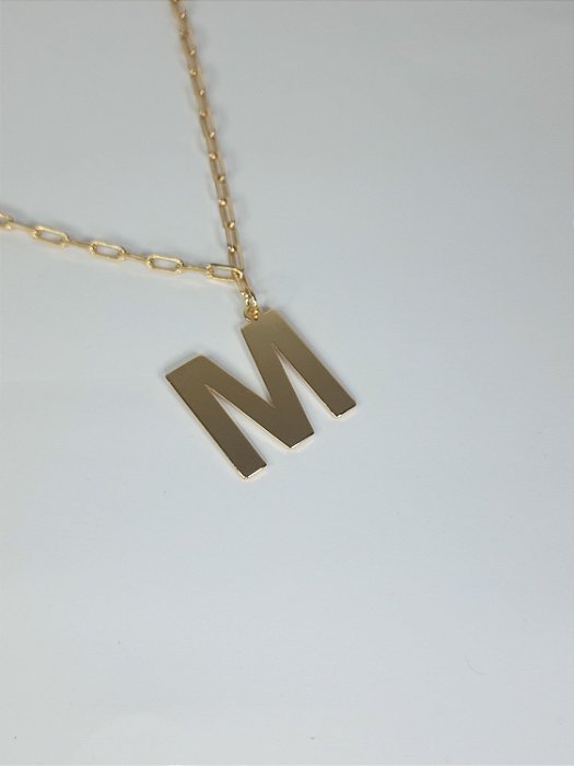 COLAR JULIANA LETRA VAZADA "M" 60CM COM EXTENSOR