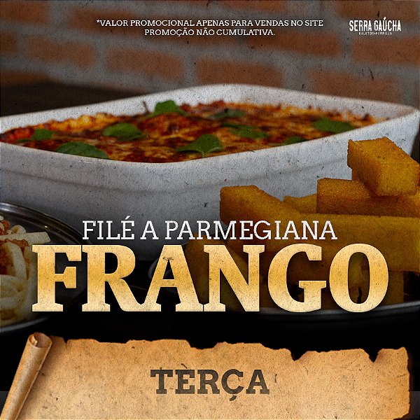 Filé a parmegiana de frango - Terça