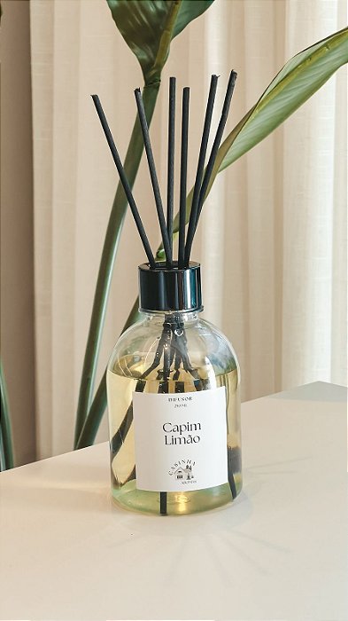 Difusor de Varetas Capim Limão - 250 ml - Casinha Aromas