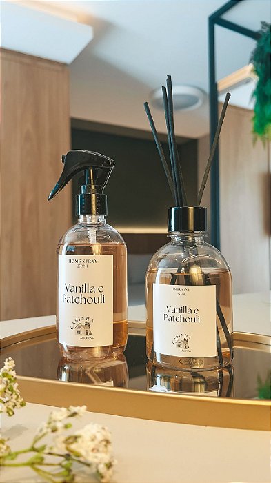 Kit Home Spray e Difusor de Vanilla e Patchouli - 250ml cada - Casinha Aromas