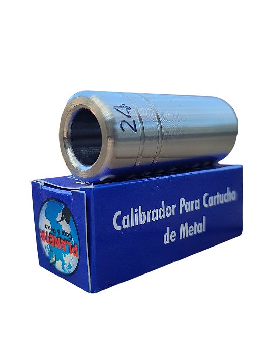 Calibrador de Cartuchos de Metal CALIBRE 24 em Aço Inox