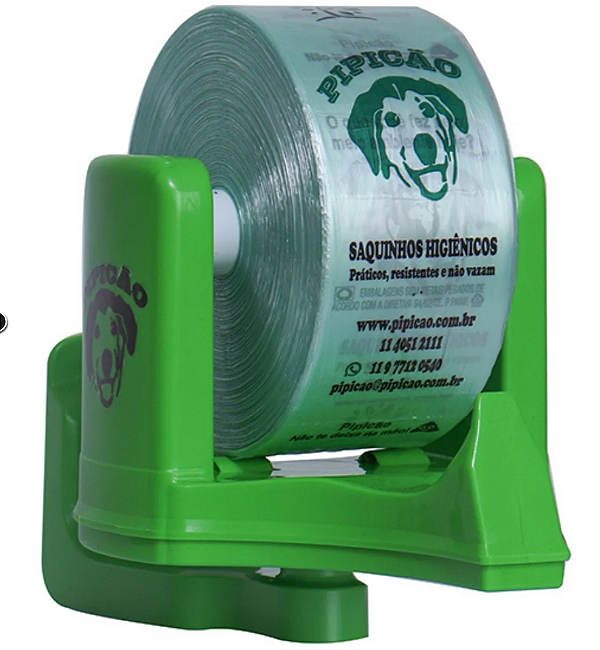 Suporte de Parede Verde com Bobina 1075 sacos Pipicão