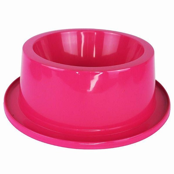 COMEDOURO PLAST. CLASSICO 900ML - ROSA