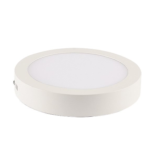 Painel LED Sobrepor Redondo Alumínio 18W 6.500K - Branco