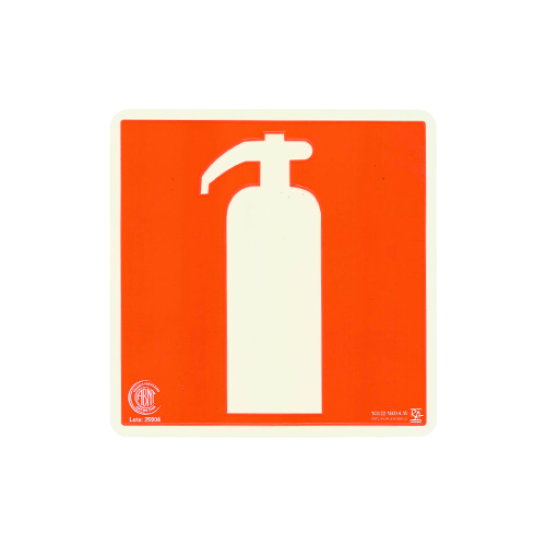 PLACA FOTOLUMINESCENTE E5 EXTINTOR AC 16X16X0,2CM