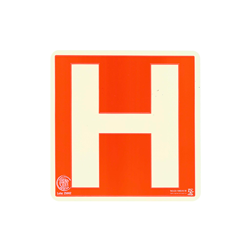 PLACA FOTOLUMINESCENTE E8 HIDRANTE AC 16X16X0,2CM