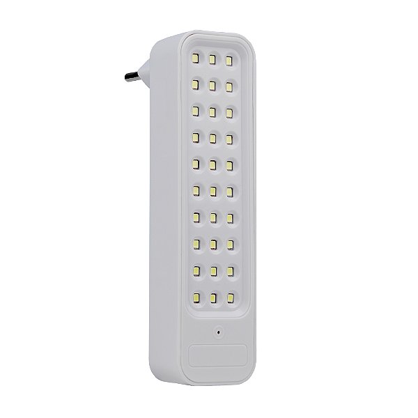 LUMINÁRIA EMERGENCIA 30 LEDS COM PLUG 1W 50/100LM 100-240V