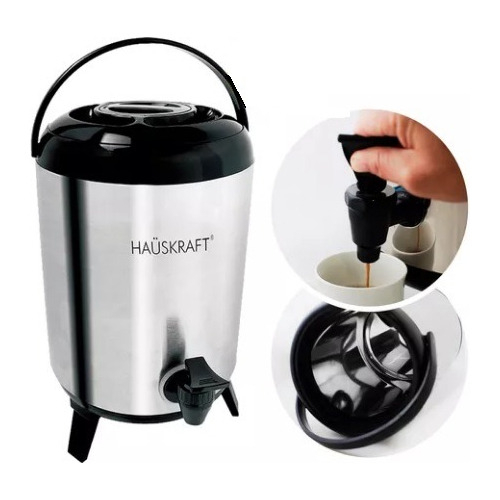 Botijao Garrafa Termica Inox Hotel 9.5 Litros Cafe Leite
