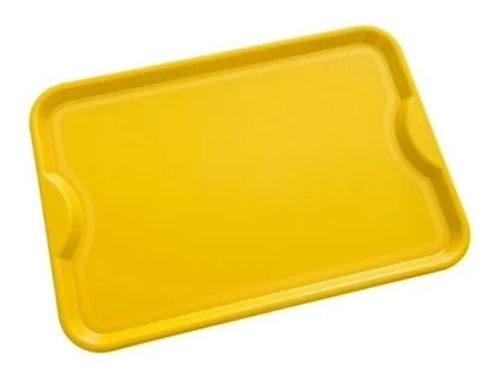 Kit Bandeja Plástica 30 Pçs Na Cor Amarela 48x33