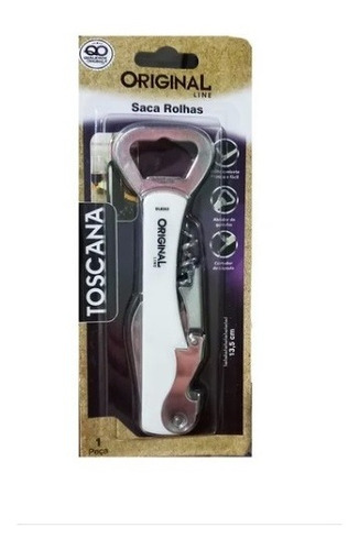 Abridor De Latas Garrafas E Saca Rolhas 15 Cm  4 Em 1