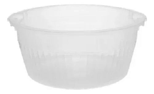 Bacia De Plástico 30 Litros Canelada Transparente