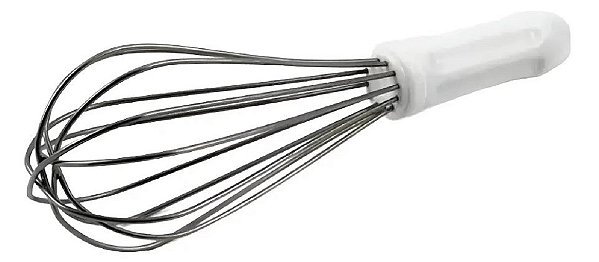Batedor De Ovos Fouet Inox 35 Cm Com Cabo De Polietileno