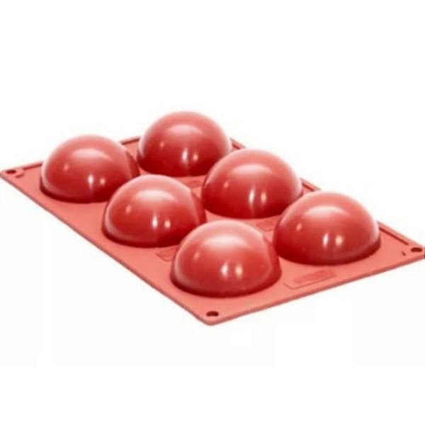 Forma Em Silicone Semisfera C/ 6 Cavid. Ø70mm - 295x173mm