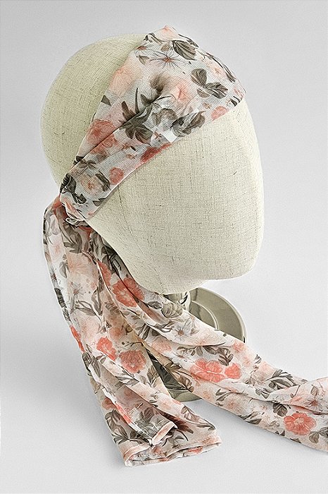 Lenço Rosa em Flor | 140 x 30