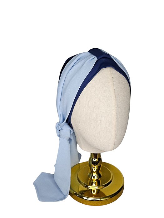Turbante Aatma Azul UV 50+ com Lenço Azul Céu