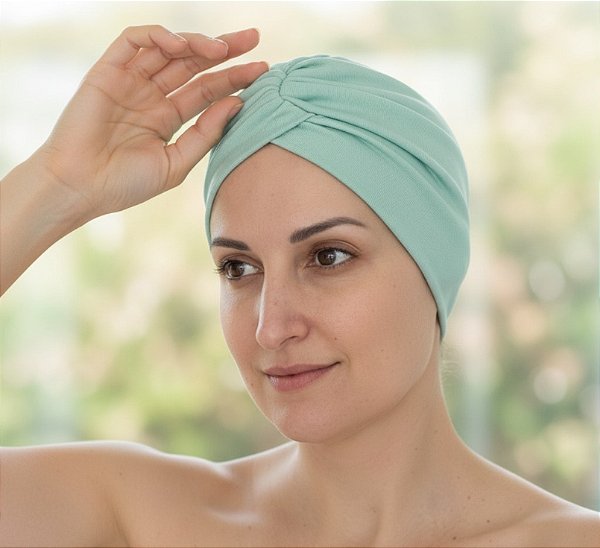 Turbante Glad Verde Água Acetinado