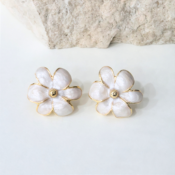 BRINCO MINI FLOR ESMALTADO