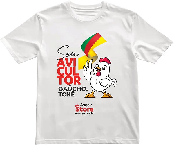 Camiseta Sou Avicultor Gaúcho - Branca