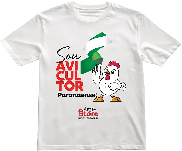Camiseta Sou Avicultor Paranaense - Branca
