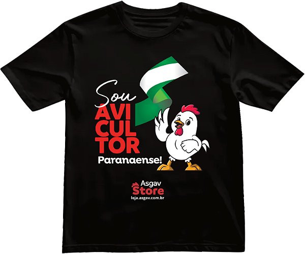 Camiseta Sou Avicultor Paranaense - Preta