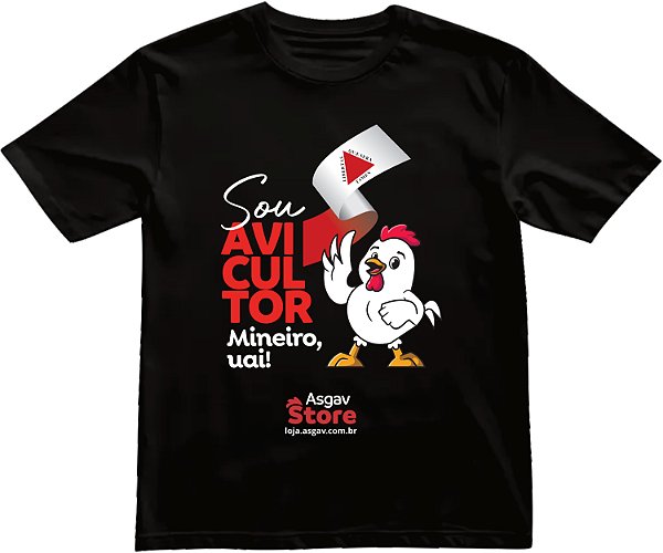 Camiseta Sou Avicultor Mineiro - Preta