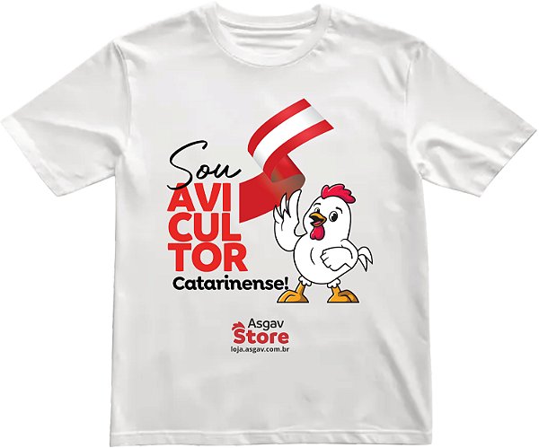 Camiseta Sou Avicultor Catarinense - Branca