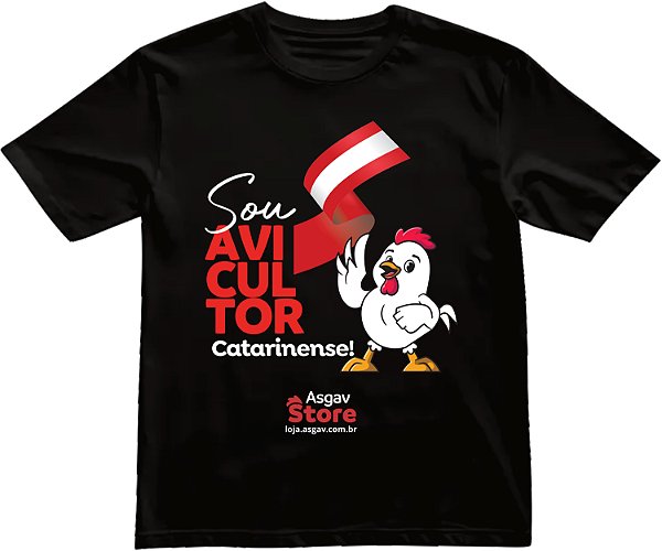 Camiseta Sou Avicultor Catarinense - Preta