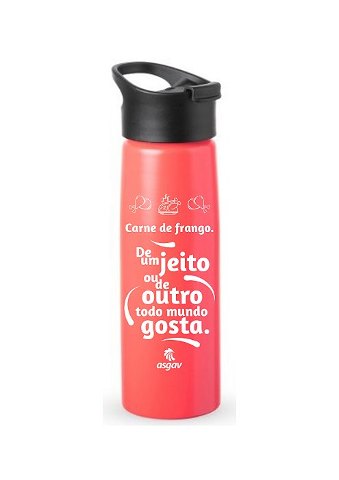 Garrafa Squeeze Alumínio 750ml - Carne de frango