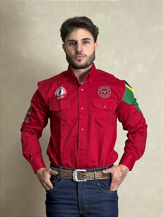 Camisão Country Masculino Cavalgada Vaquejada Bandeira Radade