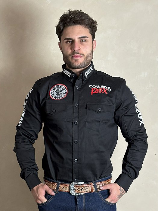 Camisão Masculino Estilo Contry Texana Pbr Farm Ox Cowboy 120x