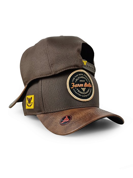 Boné Country Fechado Bordado Aba Curva Cowboy Texano Bull