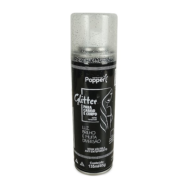 Spray Glitter Corporal Brilho Holográfico Cabelo Popper