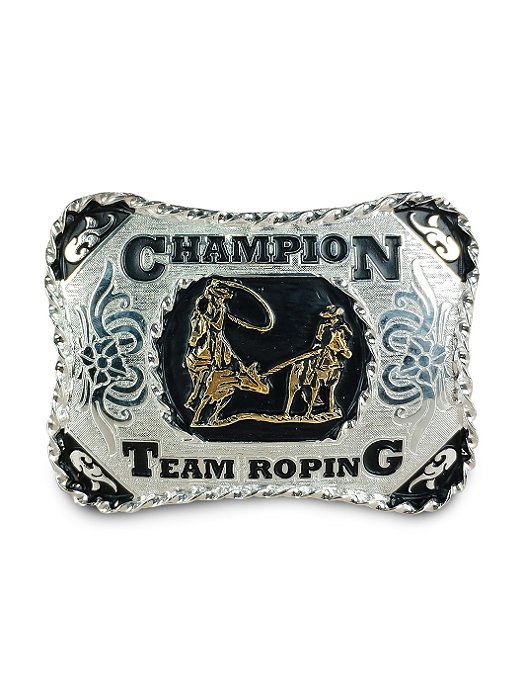Fivela Estilo Country Team Roping Metal Cavalo Cavalgada Top