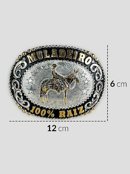 Fivela Country Muladeiro Inox Masculina Peão Vaqueiro Top