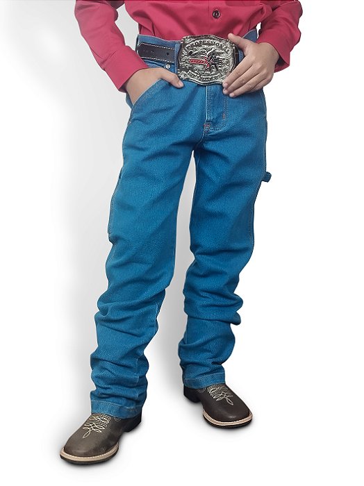 Calça Jeans Infantil Masculino Elastano Juvenil Carpinteira