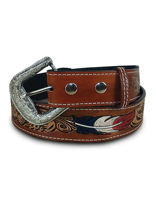 Cinto Country Cowboy Rodeio Cavalgada Preto Marrom Pena
