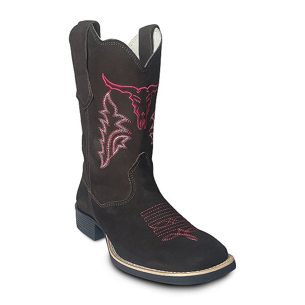 Bota Feminina Texana Bico Quadrado Country Paint Horse