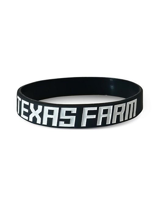 Pulseira Country Texas Farm Silicone Original Preto e Branco