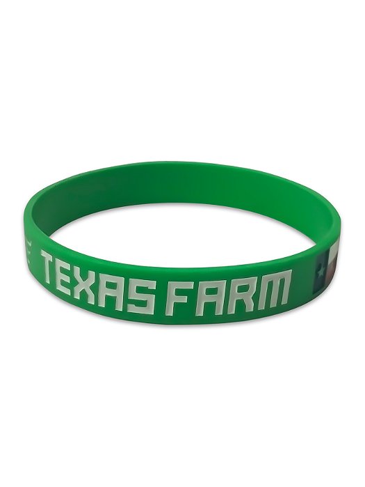 Pulseira Country Texas Farm Silicone Original Verde Claro
