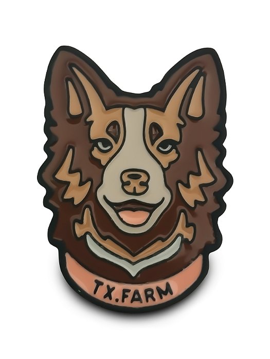 Pin Metalizado Texas Farm Broche Chapéu Texano Americano Top
