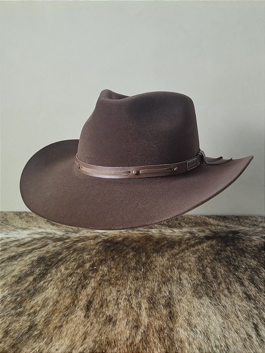 Chapéu Country Aba 8 Veludo Unissex Gustavo Lima Rodeio