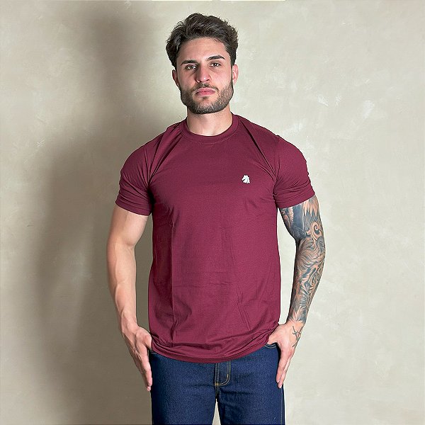 Camiseta Masculina Country Vinho Manga Curta Paint Horse