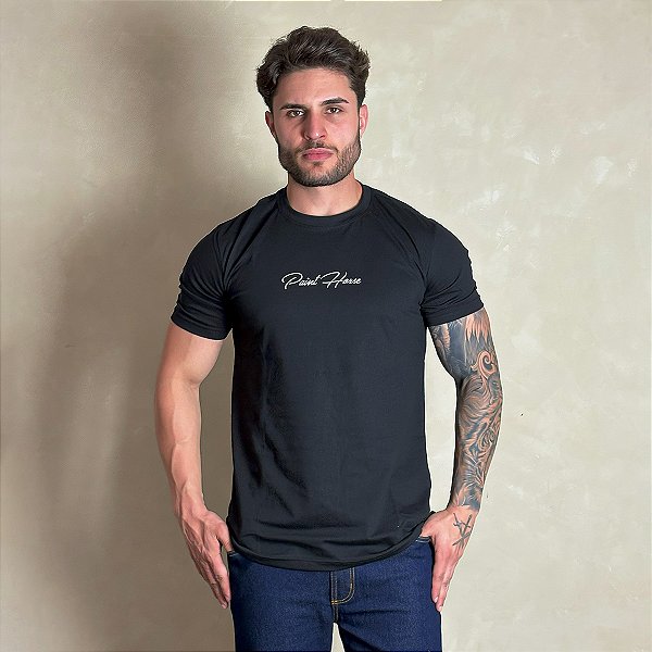Camiseta Masculina Country Fine Preta Original Paint Horse